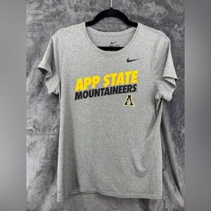 Nike Dri-Fit Gray Crew Neck ASU T-Shirt App State Appalachian Mountaineers Large